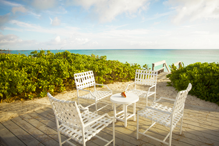 Beachside patio is the perfect place to enjoy your morning coffee!
