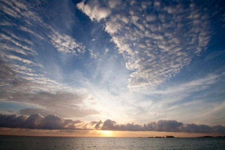 Sunrise on the Atlantic Ocean is stunning.